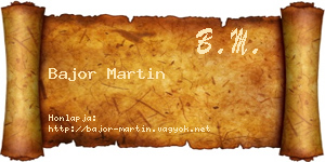 Bajor Martin névjegykártya