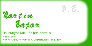 martin bajor business card